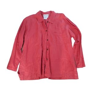 David Dart Collection Vintage Size L 100% Linen‎ Lagenlook Button Down Shirt